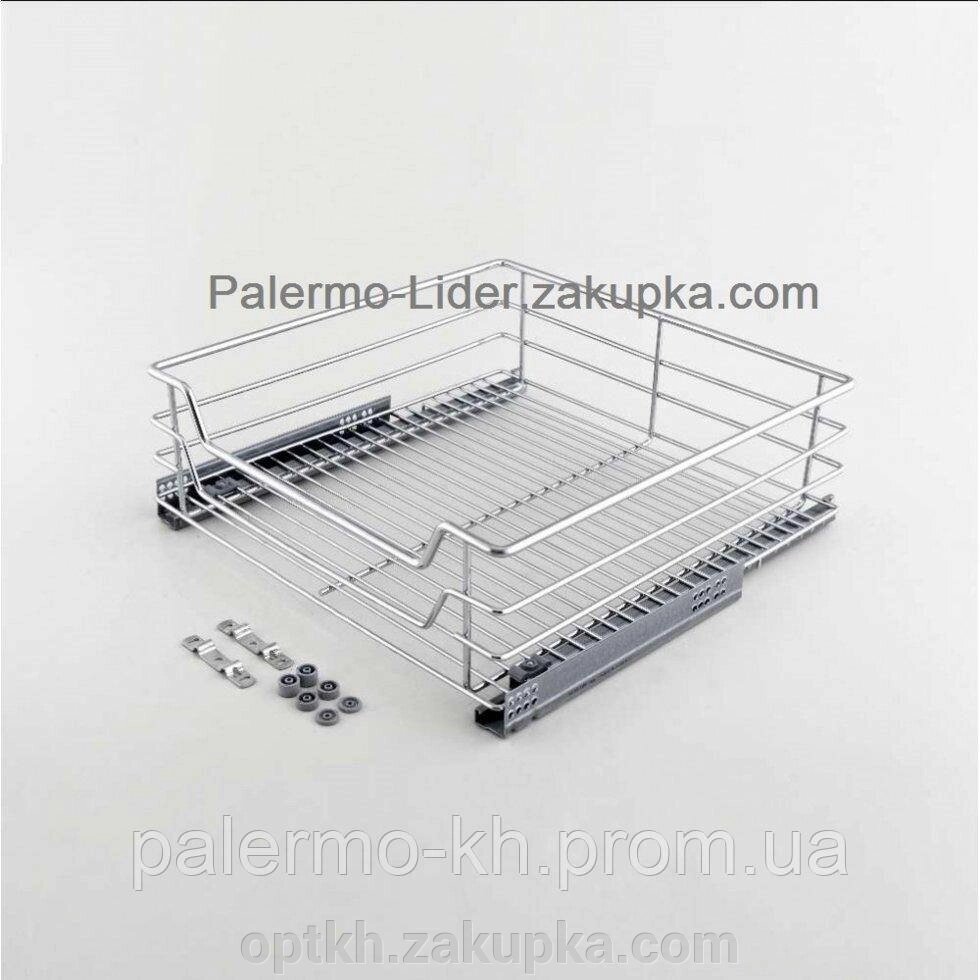 Кошик-ящик 600 мм з направляючими. тандем, з доводчиком. хром від компанії СПД Лініченка С Н - фото 1