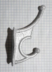 Крючок алюминиевый (вешалка) серебристый