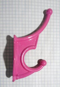 Крючок алюминиевый (вешалка) розовый