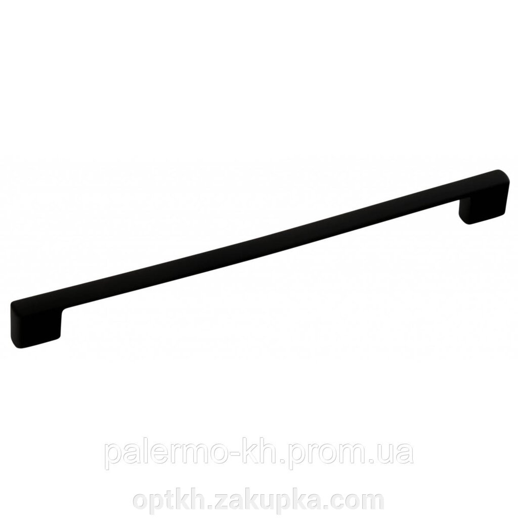 Меблева ручка-скоба ЕКО чорна,224-256mm Матовий Чорний від компанії СПД Лініченка С Н - фото 1
