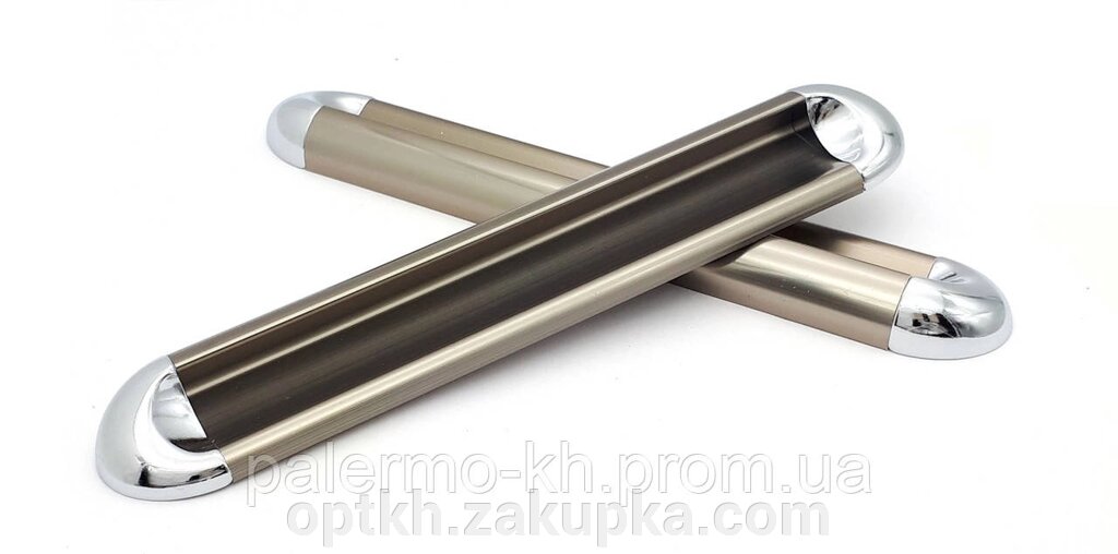 Меблева врізна ручка-скоба 192mm "SENA KULP" Хром-Сталь від компанії СПД Лініченка С Н - фото 1