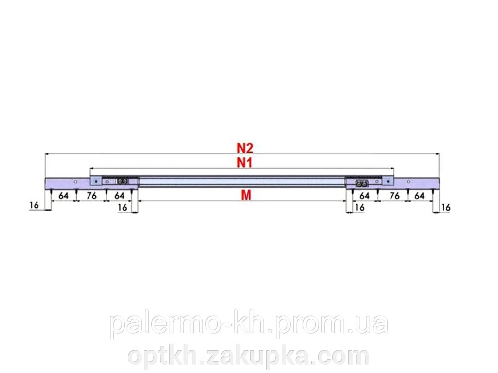 Механізм для розсувного столу внутрішній синхронний HMR 100 від компанії СПД Лініченка С Н - фото 1