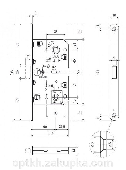 Механізм врізний CLASS MAGNET 410 WC AB від компанії СПД Лініченка С Н - фото 1