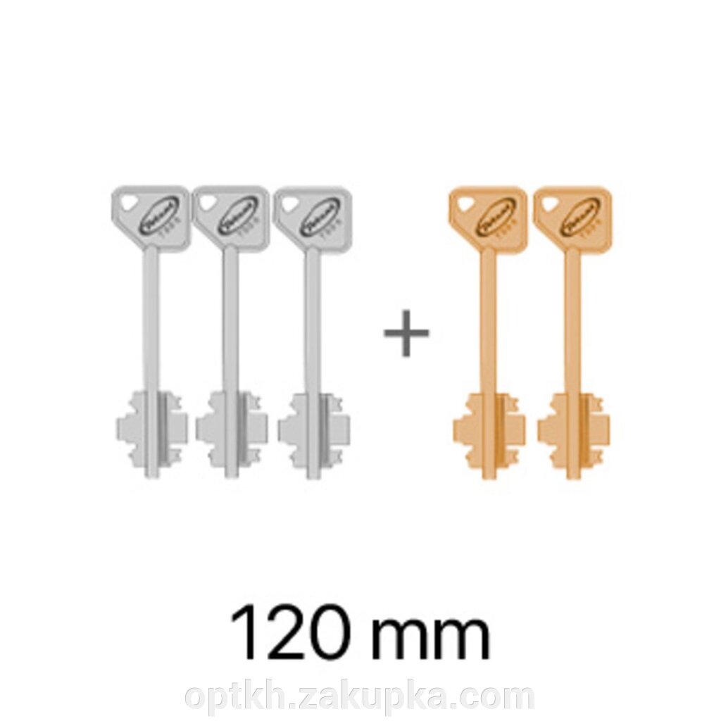 Набір ключів 3+2 (120 мм) до замків серії 7100/8100 від компанії СПД Лініченка С Н - фото 1