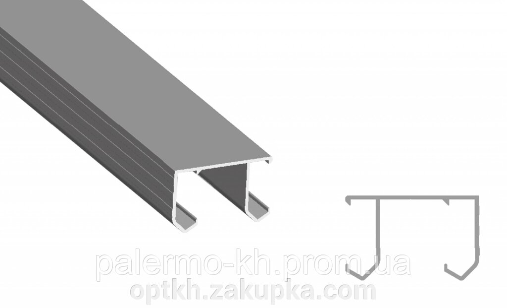 Напрямні верх і низ, 2 метра, алюміній для системи 020 від компанії СПД Лініченка С Н - фото 1