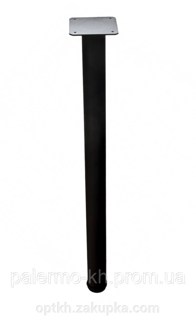 Опора Loft кругла 50*730 мм металева чорна матова (Україна) з регулюванням від компанії СПД Лініченка С Н - фото 1
