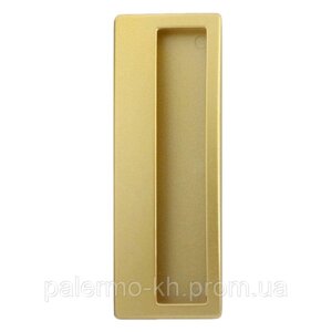 Ручка врізна для розсувних дверей матове золото 96мм