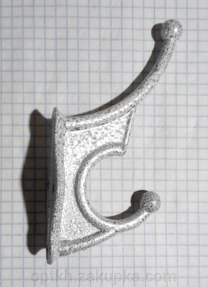 Крючок  алюминиевый (вешалка) серебристый - гарантія