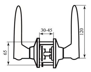 Замок ручка RDA 891 ант. латунь в Харківській області від компанії СПД Линиченко С Н