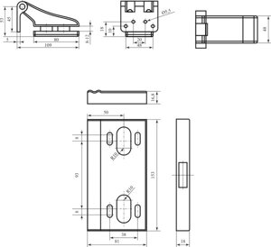 Комплект для скляних дверей Comit Magnetic, під циліндр, лівий золото (29149) в Харківській області от компании СПД Линиченко С Н