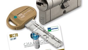 Циліндр Mottura Champions C39 92 (46x46T) 5KEY+1KEY ключ-тумблер матовий нікель 57811 в Харківській області от компании СПД Линиченко С Н