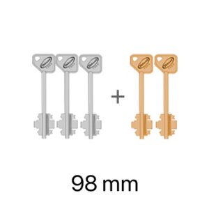 Набір ключів 3+2 (98 мм) до замків серії 7100/8100 в Харківській області от компании СПД Линиченко С Н