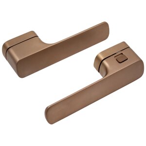 Дверна ручка на розетці M&T Minimal2.0 147858 Left TIN-B титан/коричневий матовий, в комплекті з WC в Харківській області від компанії СПД Линиченко С Н