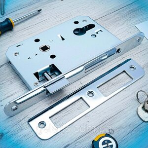 Замок врізний універсальний 55х55 мм, ХТЗ, Хром / Замок дверний Сімферополь / Дверний замок на хвіртку в Харківській області від компанії СПД Линиченко С Н