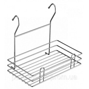 Полка на рейлінг пряма одинарна для стаканів хром