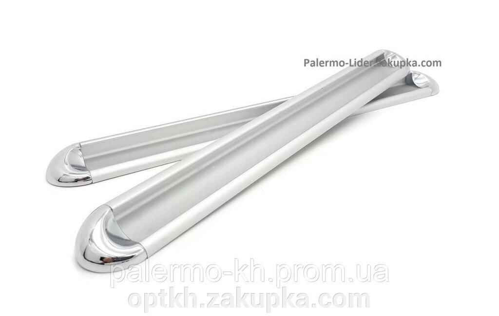 Ручка для шаф купе врізна Хром-Матовий Хром 256mm "SENA KULP" від компанії СПД Лініченка С Н - фото 1