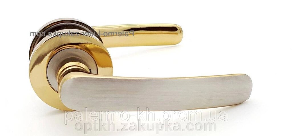 Ручка дверна на розетці з круглим підставою 2899 (Альберфін / Сатин) від компанії СПД Лініченка С Н - фото 1