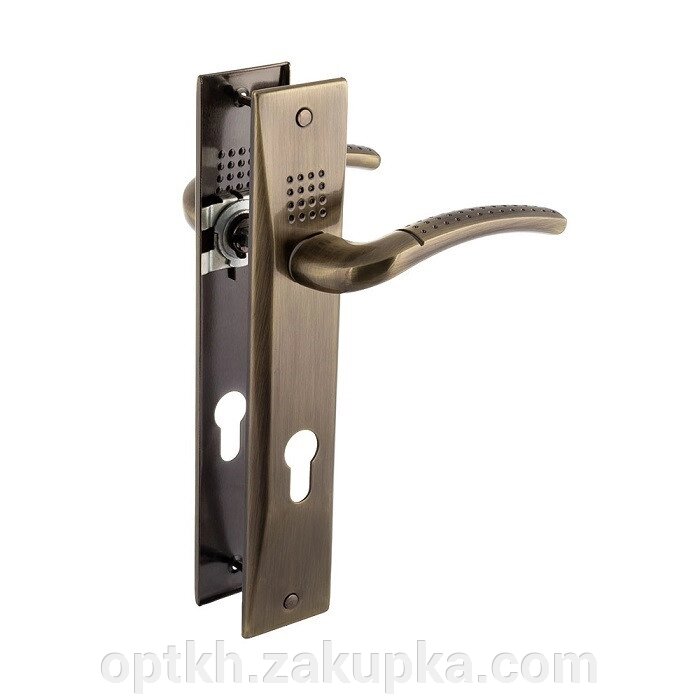 Ручка на планці для вхідних дверей алюміній 85 мм Hi-LUKE BH 16 AB від компанії СПД Лініченка С Н - фото 1