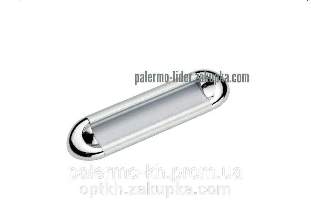 Ручка-скоба меблева врізна, Хром-Матовий Хром 192mm "SENA KULP" від компанії СПД Лініченка С Н - фото 1