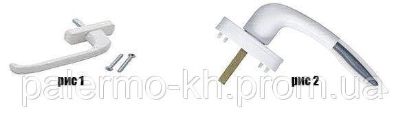 Ручка віконна алюмінієва (біла, штифт 35 мм) від компанії СПД Лініченка С Н - фото 1