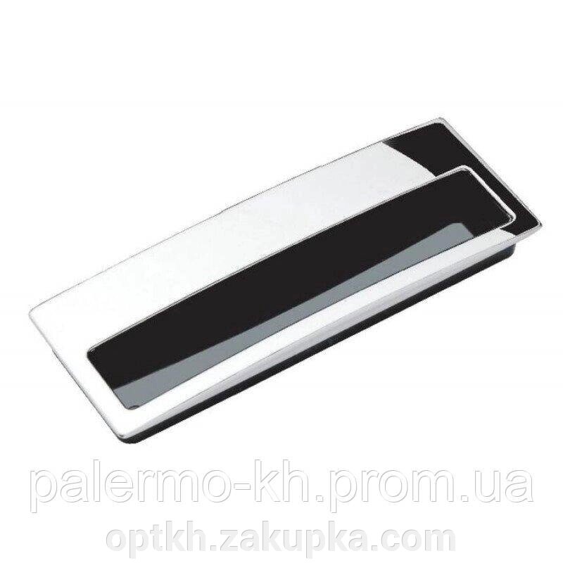 Ручка врізна для розсувних дверей хром 96 мм від компанії СПД Лініченка С Н - фото 1