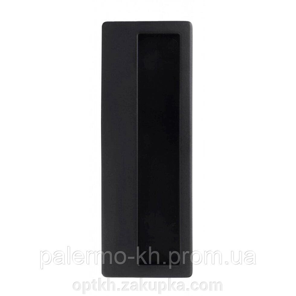 Ручка врізна для розсувних дверей, Матова чорна 96 мм від компанії СПД Лініченка С Н - фото 1