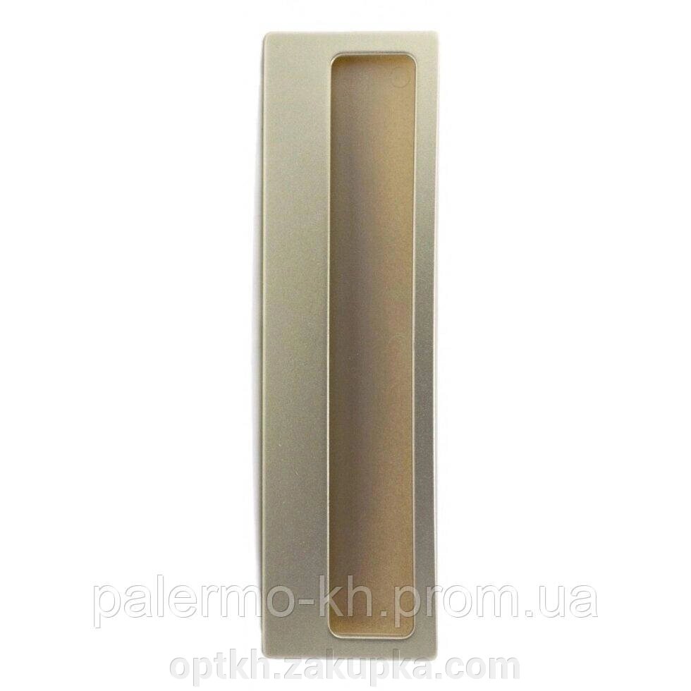 Ручка врізна для розсувних дверей сатин 128 мм від компанії СПД Лініченка С Н - фото 1