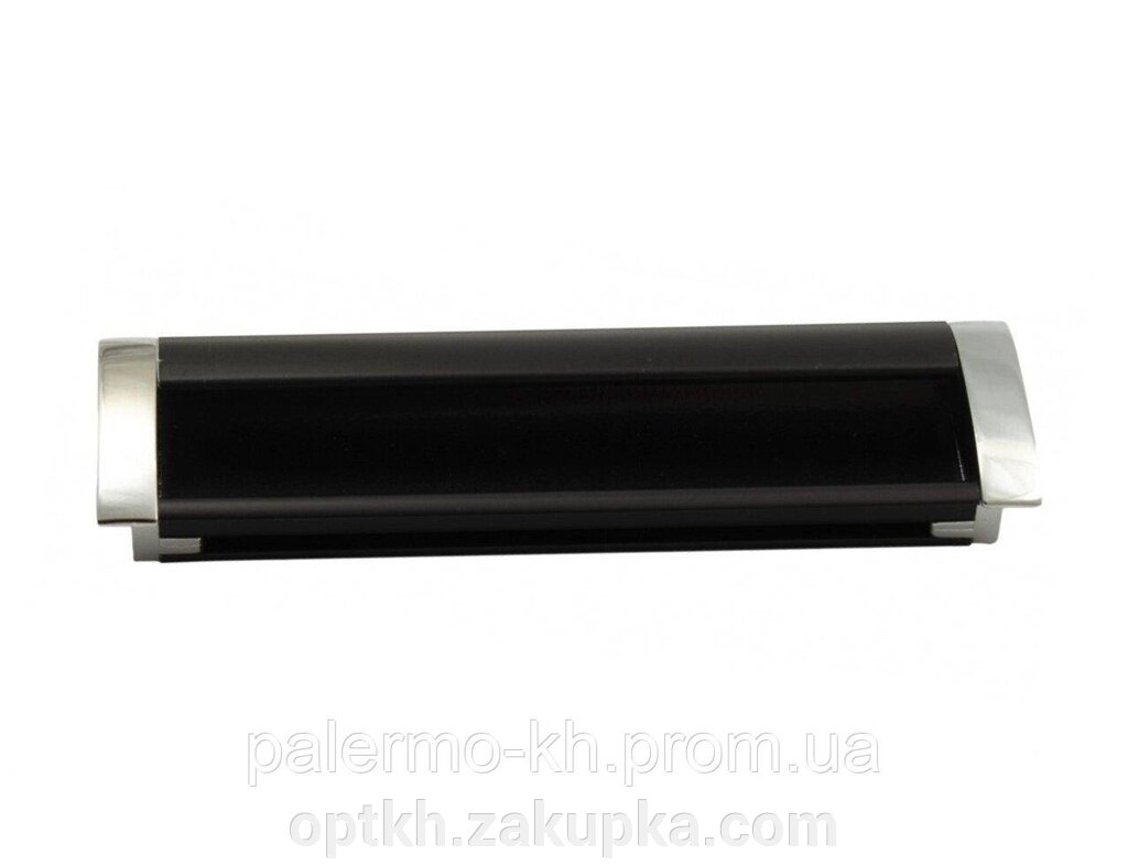 Ручка врізна сучасна класика "GOMME BOY KULP" 128mmХром-Чорний від компанії СПД Лініченка С Н - фото 1