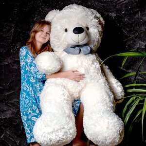 Великий м'який плюшевий ведмедик 160 см, білий