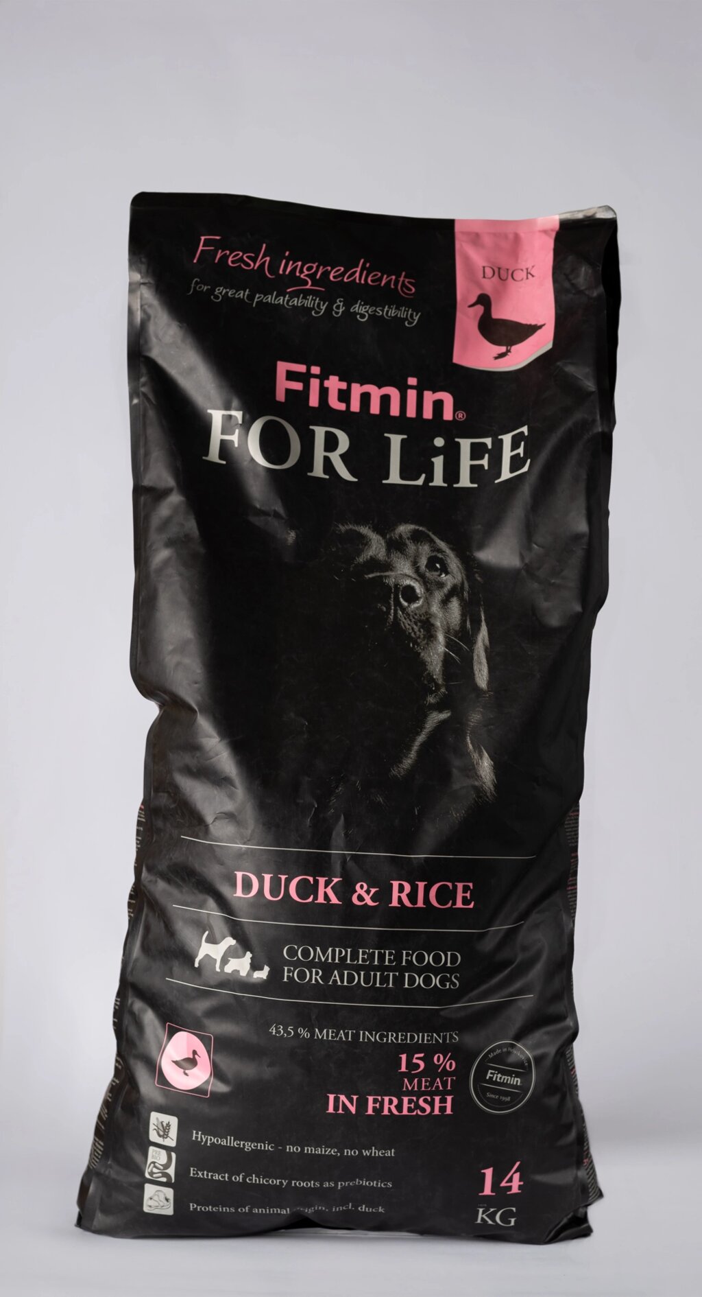 Cухий корм Fitmin For Life Duck & Rice для дорослих собак всіх порід з качкою та рисом 14 кг від компанії Grand Eco Trade - фото 1