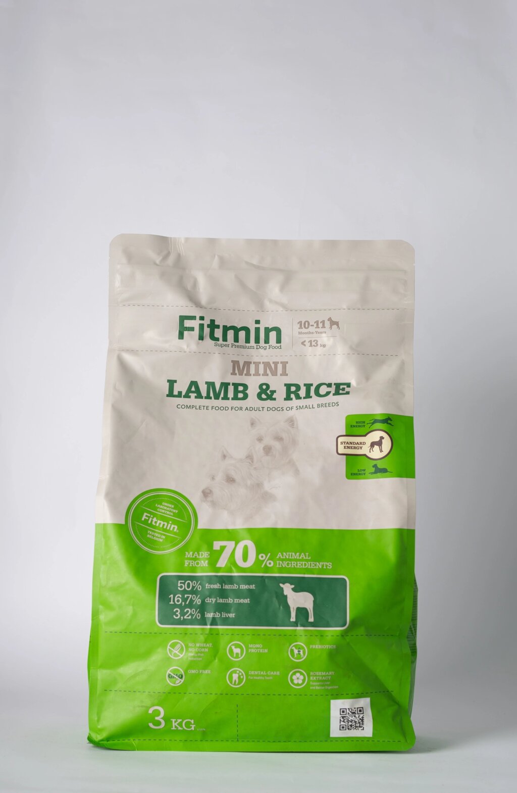 Гіпоалергенний корм для дорослих собак малих порід ( ягня з рисом) Fitmin Mini Lamb & Rice 3 кг від компанії Grand Eco Trade - фото 1