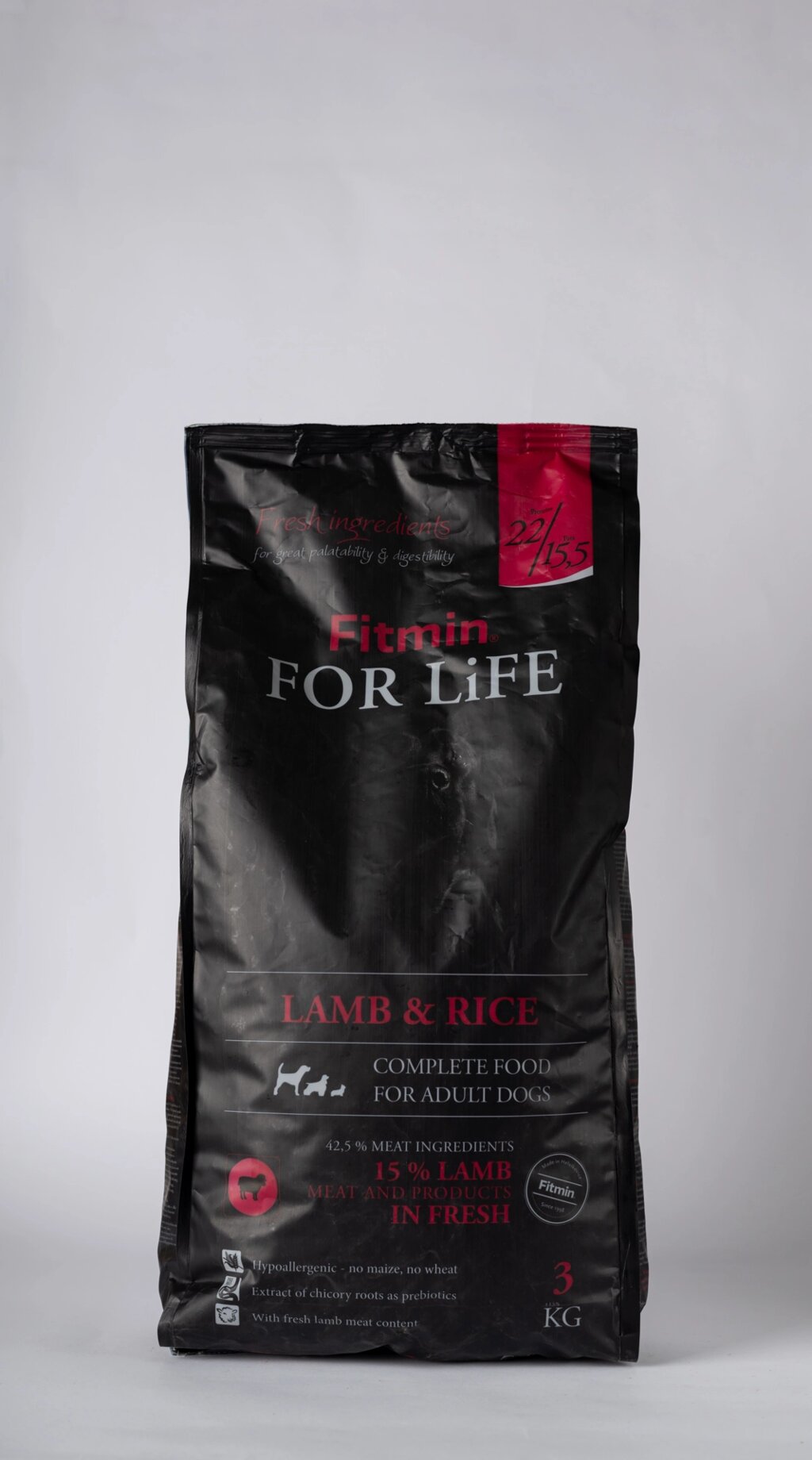 Гіпоалергенний корм Fitmin For Life Lamb & Rice для дорослих собак всіх порід ягня з рисом 3 кг від компанії Grand Eco Trade - фото 1