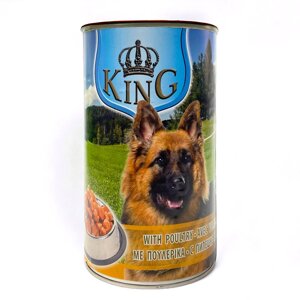 Консерва для дорослих собак King Dog курка 1240 г