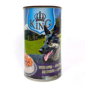 Консерва для дорослих собак King Dog печінка 1240 г