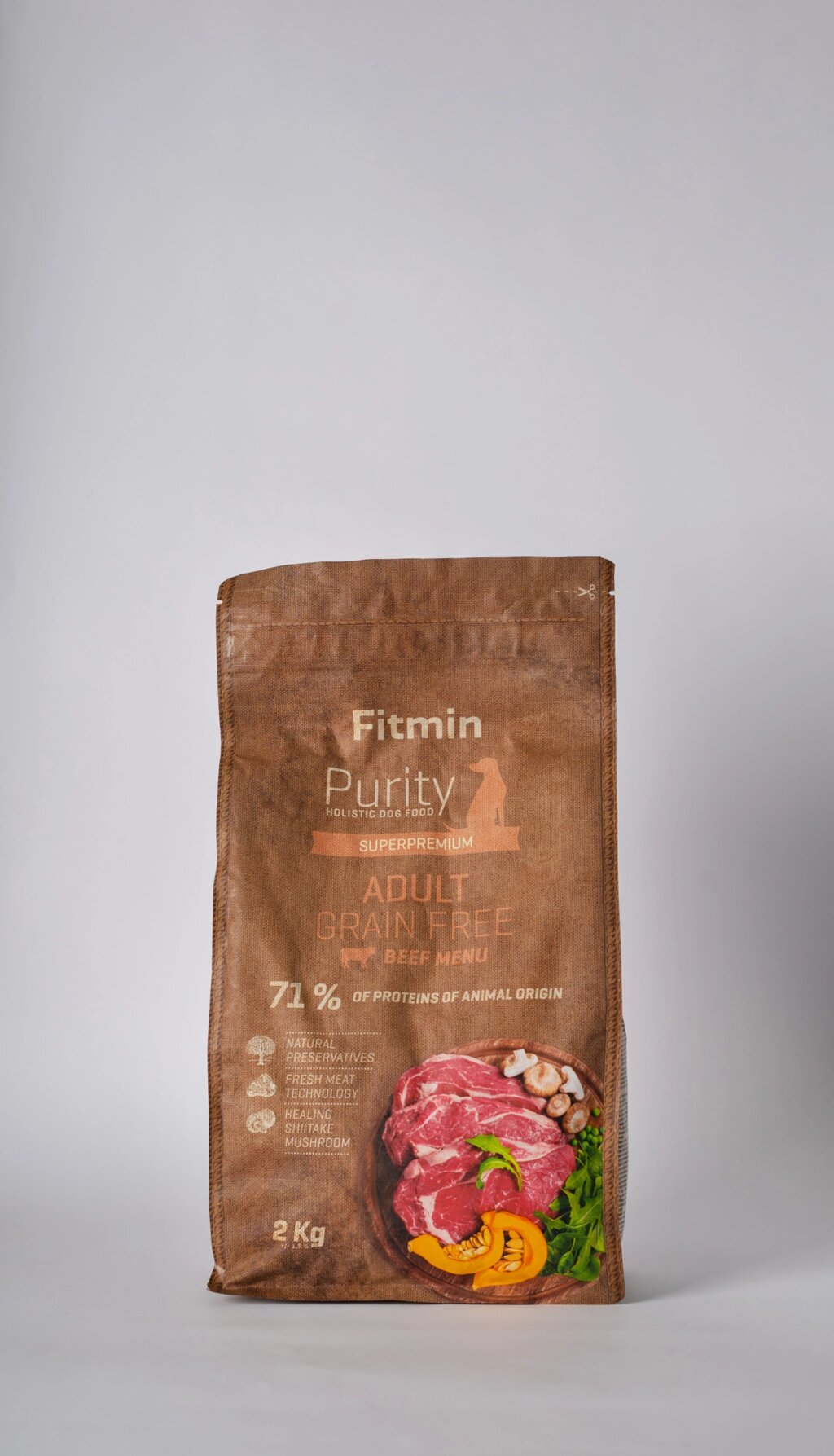 Корм сухий Fitmin беззерновий для дорослих собак великих і гігантських порід з яловичиною 2 кг від компанії Grand Eco Trade - фото 1