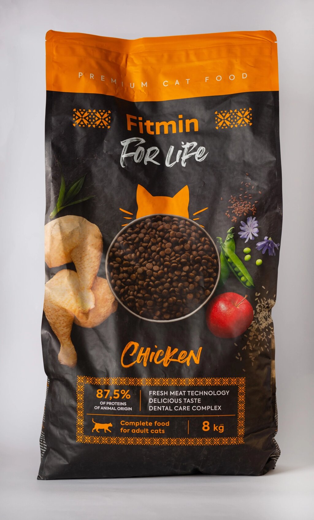 Корм сухий Fitmin For Life для дорослих котів з куркою 8 кг від компанії Grand Eco Trade - фото 1