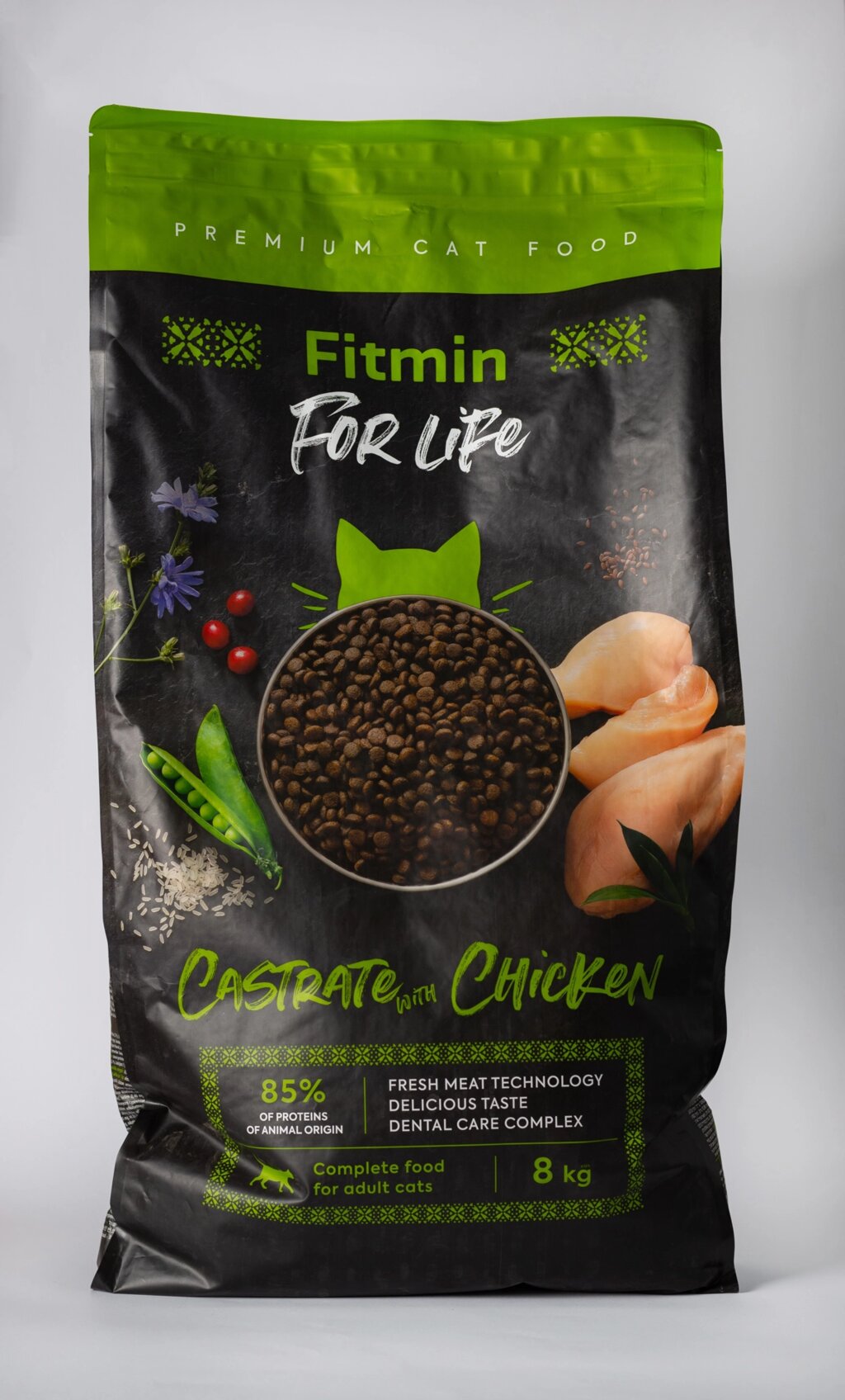 Корм сухий Fitmin For Life для кастрованих і стерилізованих котів курка 8 кг від компанії Grand Eco Trade - фото 1