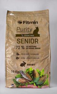 Корм сухий Fitmin Purity Senior для зрілих котів старше 8 років з добавками для підтримки здоров'я 10 кг