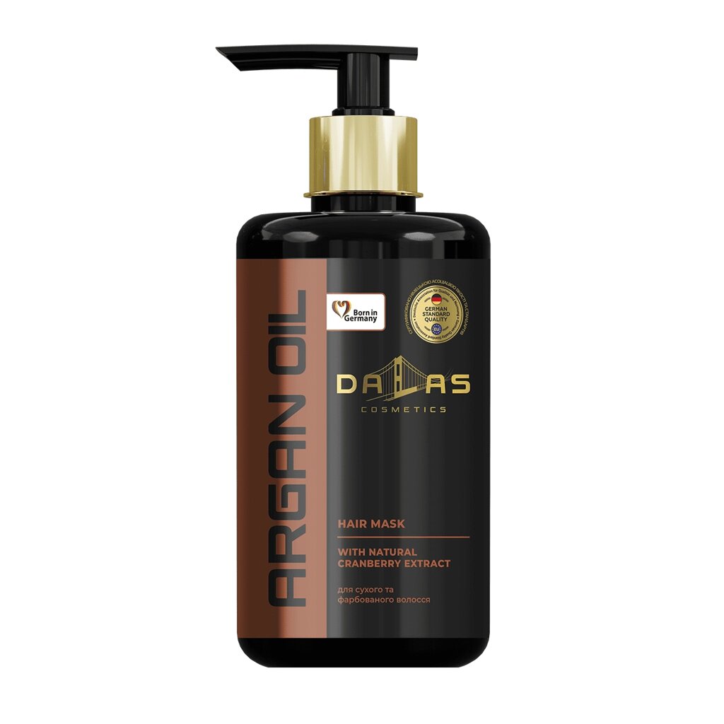 Маска для волосся DALAS натуральним екстрактом журавлини та аргановою олією 900 мл від компанії Grand Eco Trade - фото 1