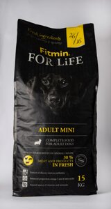 Сухий корм Fitmin For Life Adult Mini для дорослих собак дрібних порід 15 кг в Закарпатській області от компании Grand Eco Trade