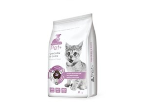 Сухий корм для кошенят thePet+ холістік беззерновий курка та качка 8 кг