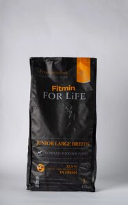 Сухий корм Fitmin For Life Junior large breeds для цуциків великих і гігантських порід віком 5-18 місяців.  3 кг в Закарпатській області от компании Grand Eco Trade