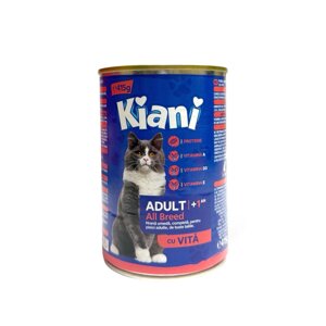 Вологий корм для дорослих котів Kiani 415 гр з яловичиною