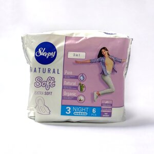 Прокладки "Sleepy" natural soft №3 night нічні 7 крапель 6 шт в Закарпатській області от компании Grand Eco Trade