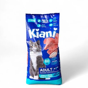 Сухий корм для дорослих котів Kiani з рибою і рисом 20 кг