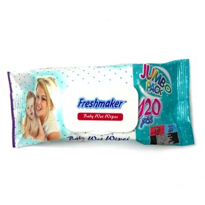 Вологі серветки дитячі "Freshmaker" JUMBO PACK 120 шт