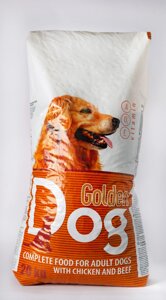 Сухий корм 20кг Golden Dog для дорослих собак курка-яловичина 20 кг