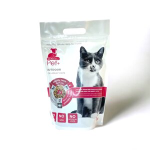 Сухий корм для дорослих котів thePet+ холістік беззерновий свинина та качка 1 кг