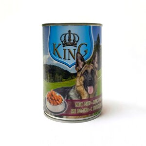 Консерва для дорослих собак King Dog яловичина 415 г