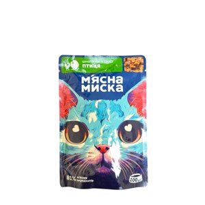 Вологий корм для котів ТМ М’ясна Миска “Качка в соусі” 100 г